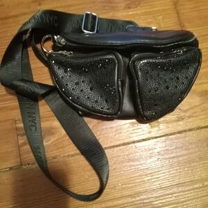 Black Leather Crossbody Bag